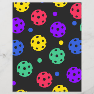 Pickleball Design Flat Paper Sheet