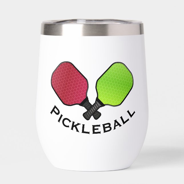 Pickleball Design Thermal Wine Tumbler (Back)