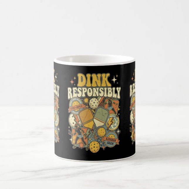 Pickleball Dink Responsibly Paddle Player Coffee Mug (Center)