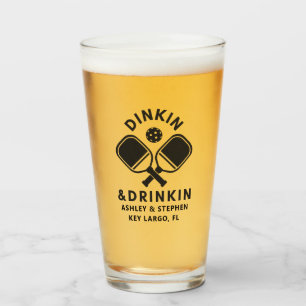 Pickleball Dinkin & Drinkin Pint Glass