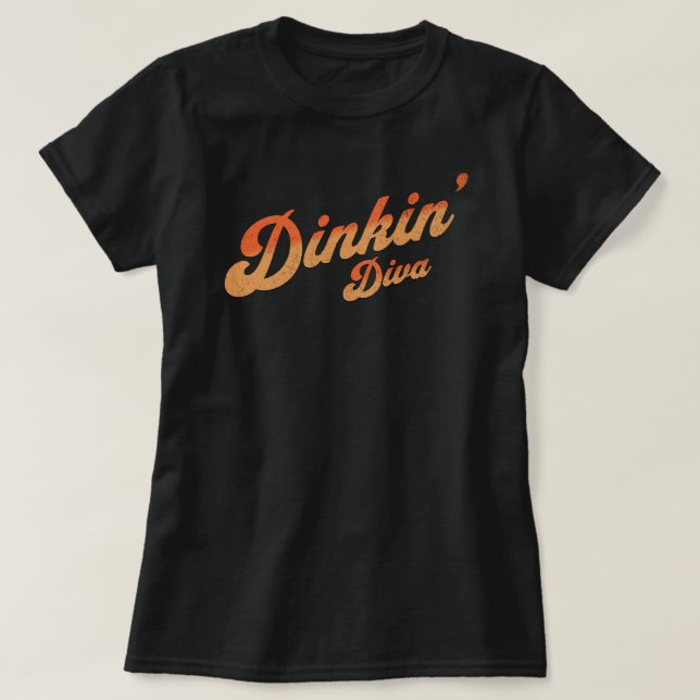 Pickleball Dinking Diva pickle ball T-Shirt (Design Front)