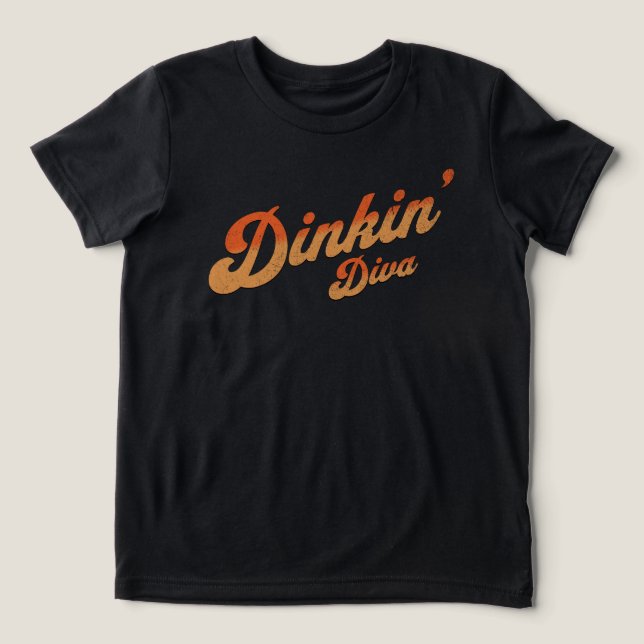 Pickleball Dinking Diva pickle ball Tri-Blend Shirt (Design Front)