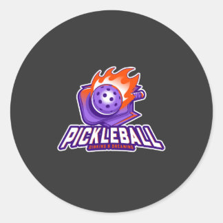 Pickleball: Dinking & Dreaming  Classic Round Sticker