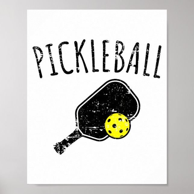 Pickleball distressed design  poster (Front)