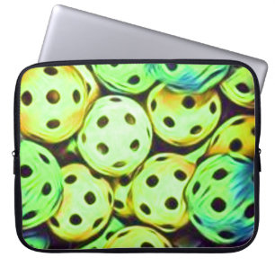 Pickleball Dream Yellow and Green Balls Laptop Sleeve