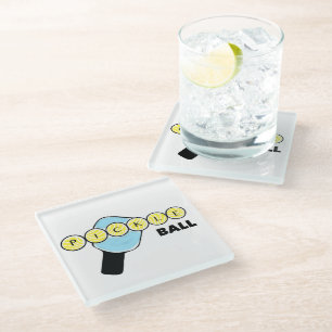 Pickleball Drink coasters glass