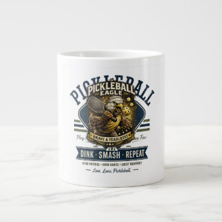 Pickleball Eagle Vintage Retro Shirt – Brave & Fea Large Coffee Mug