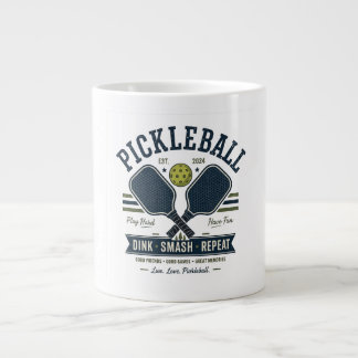 Pickleball Eagle Vintage Retro Shirt – Brave & Fea Large Coffee Mug