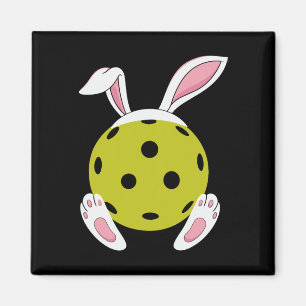 Pickleball Easter Egg Hunting Bunny Pickleball Eas Magnet