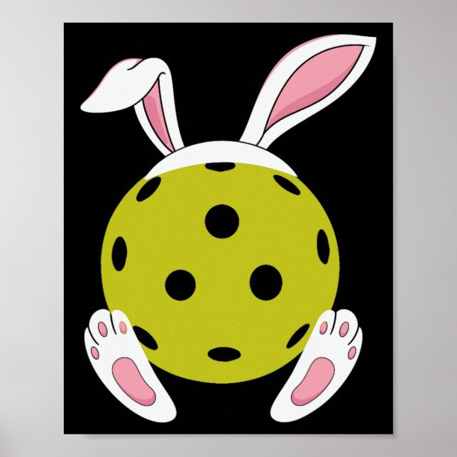 Pickleball Easter Egg Hunting Bunny Pickleball Eas Poster (Front)