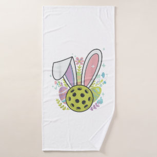 Pickleball Easter T-Shirt Bath Towel