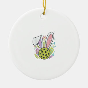 Pickleball Easter T-Shirt Ceramic Tree Decoration