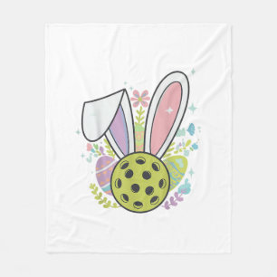 Pickleball Easter T-Shirt Fleece Blanket