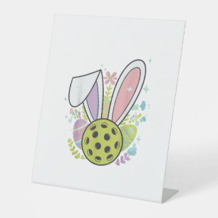 Pickleball Easter T-Shirt Pedestal Sign