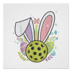 Pickleball Easter T-Shirt Poster