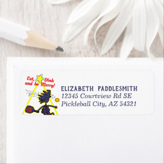 Pickleball Eat, Dink, Be Merry Address Label