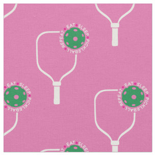 Pickleball: eat sleep, pickleball,  pink fabric