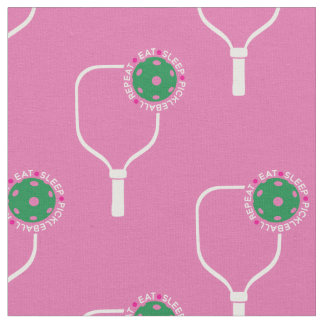 Pickleball: eat sleep, pickleball,  pink fabric