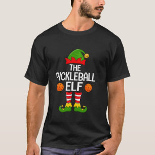 Pickleball Elf Xmas Matching Family Elf Squad Chri T-Shirt