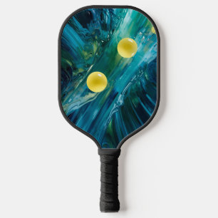 Pickleball Energy Swirl – Abstract Motion Poster Pickleball Paddle