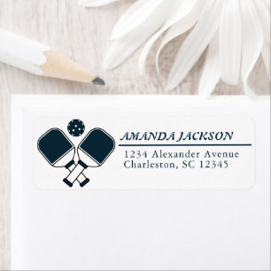 Pickleball Enthusiast Paddles Return Address Label