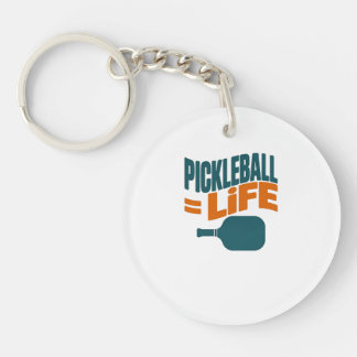 Pickleball Equals to Life Funny Player Key Ring