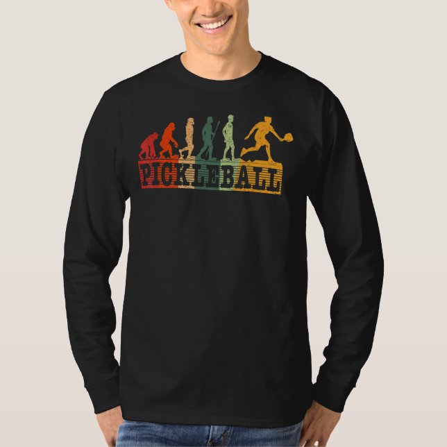 Pickleball Evolution For Pickleball Player T-Shirt (Front)