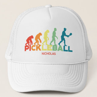 Pickleball Evolution Funny Custom Name  Trucker Hat