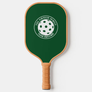 Pickleball Family Team Awesome Green Paddle