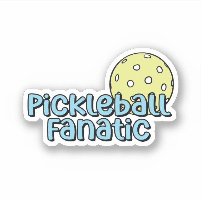 Pickleball Fanatic | Blue and Yellow Pickleball (Front)