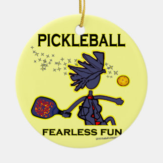 Pickleball Fearless Fun Ceramic Tree Decoration