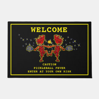 Pickleball Fever Enter At Your Own Risk Doormat