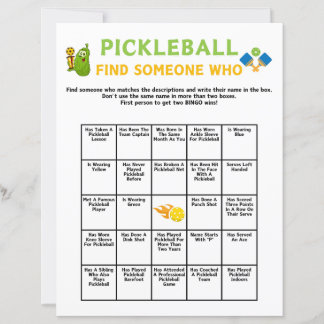 Pickleball Find Someone Who Game
