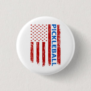 Pickleball Flag - Playing Paddleball Pickleball Am 3 Cm Round Badge