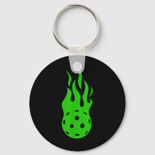 Pickleball Flame - Paddleball Tennis Pickleballer Key Ring