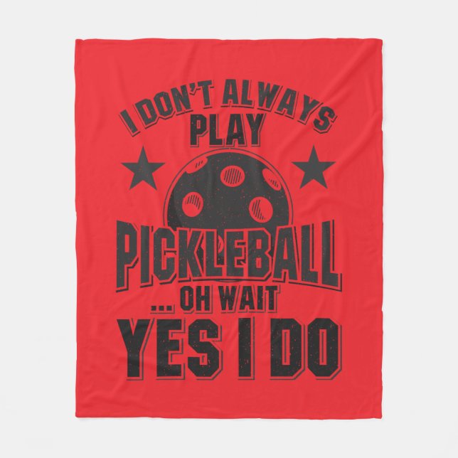 Pickleball Fleece Blanket (Front)