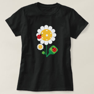 Pickleball flower with pickleball ladybirds T-Shirt