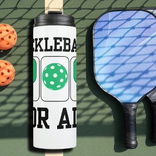 Pickleball For All Paddels and Ball Green Thermal Tumbler