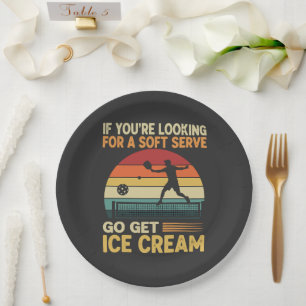 Pickleball for Men Women Paper Plate