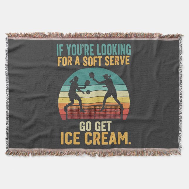 Pickleball for Men Women Throw Blanket (Front)