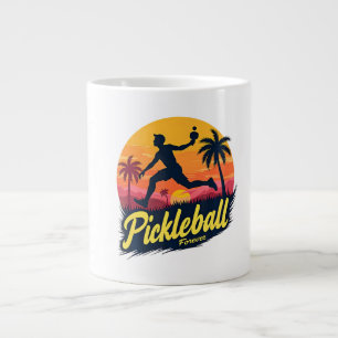 Pickleball Forever Sunset Large Coffee Mug