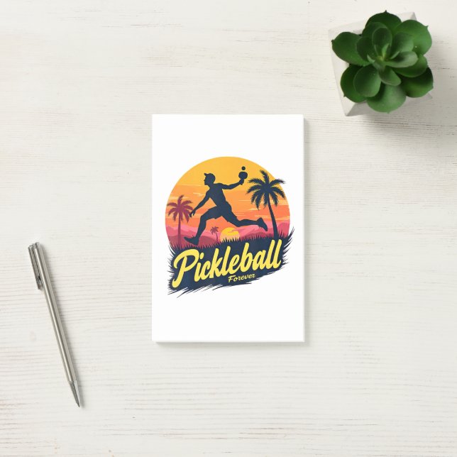 Pickleball Forever Sunset  Post-it Notes (Office)