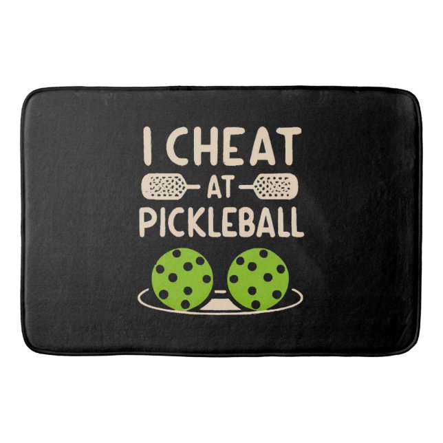 Pickleball Funny Bath Mat (Front)