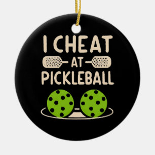 Pickleball Funny Ceramic Tree Decoration