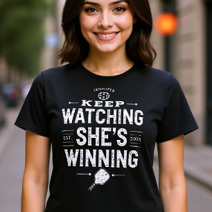 Pickleball Funny Gift for Her Name Personalized T-Shirt