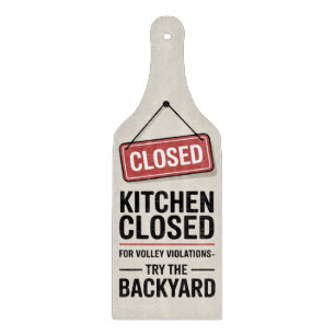 Pickleball Funny kitchen closed sign Cutting Board
