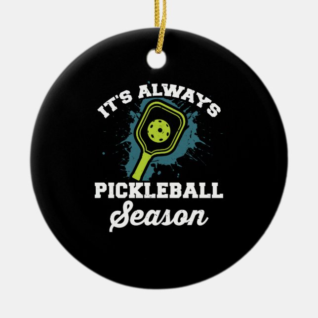 Pickleball Funny Pickleball Gifts Ceramic Tree Decoration (Front)