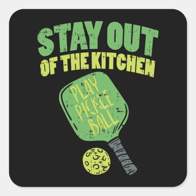 Pickleball Funny Pickleball Gifts Square Sticker (Front)