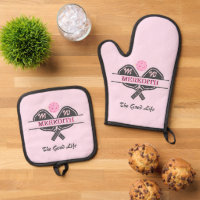 Pickleball Gal Paddles Pink Monogram First Name