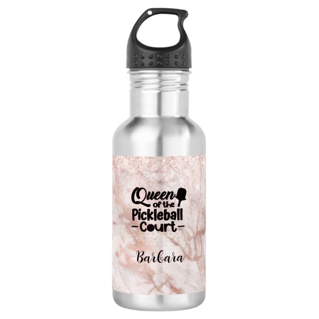 PIckleball Gal Queen of the Court   532 Ml Water Bottle (Front)